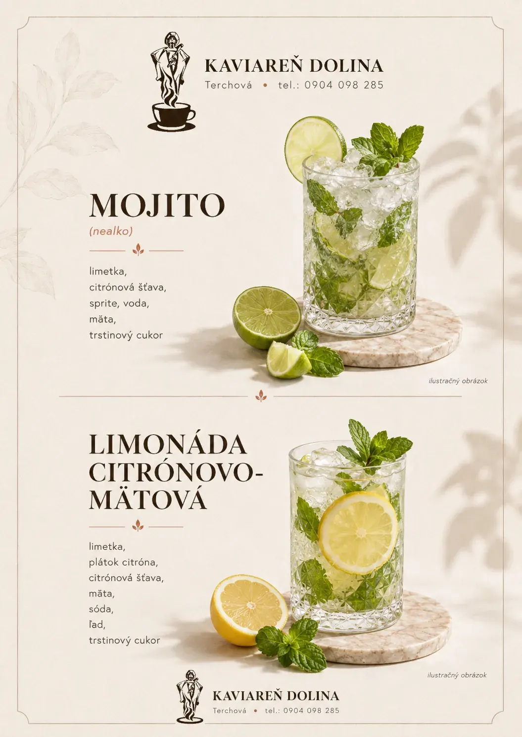 Nápojové menu Kaviarne Dolina - strana 5