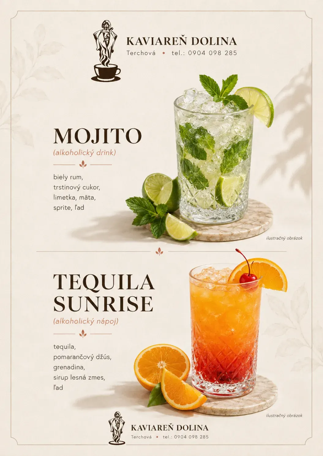 Nápojové menu Kaviarne Dolina - strana 6