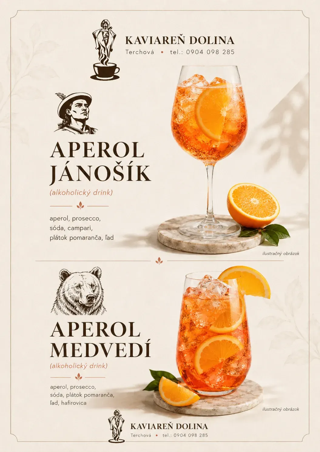 Nápojové menu Kaviarne Dolina - strana 7